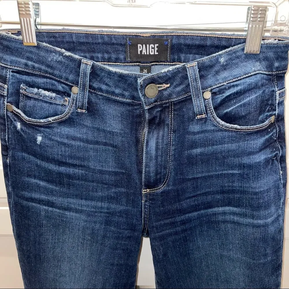 Paige Denim Colette Crop Flare - Palma Heavy Fray Hem